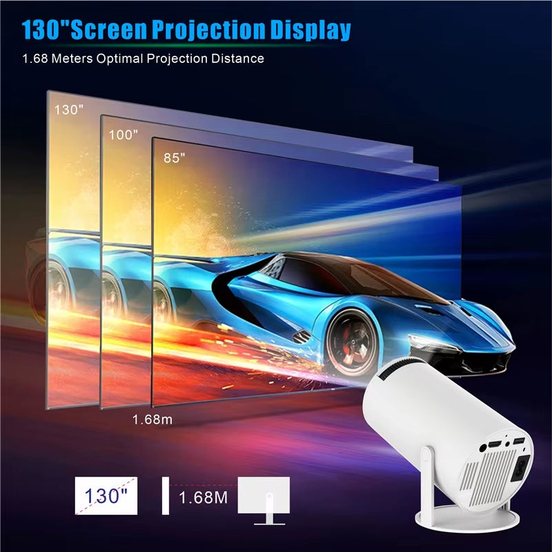 DITONG Hy300 PRO Projector 4K Android 1080P 1280*720P Full HD Home Theater Video Mini Led Projector for Movies Upgraded Version