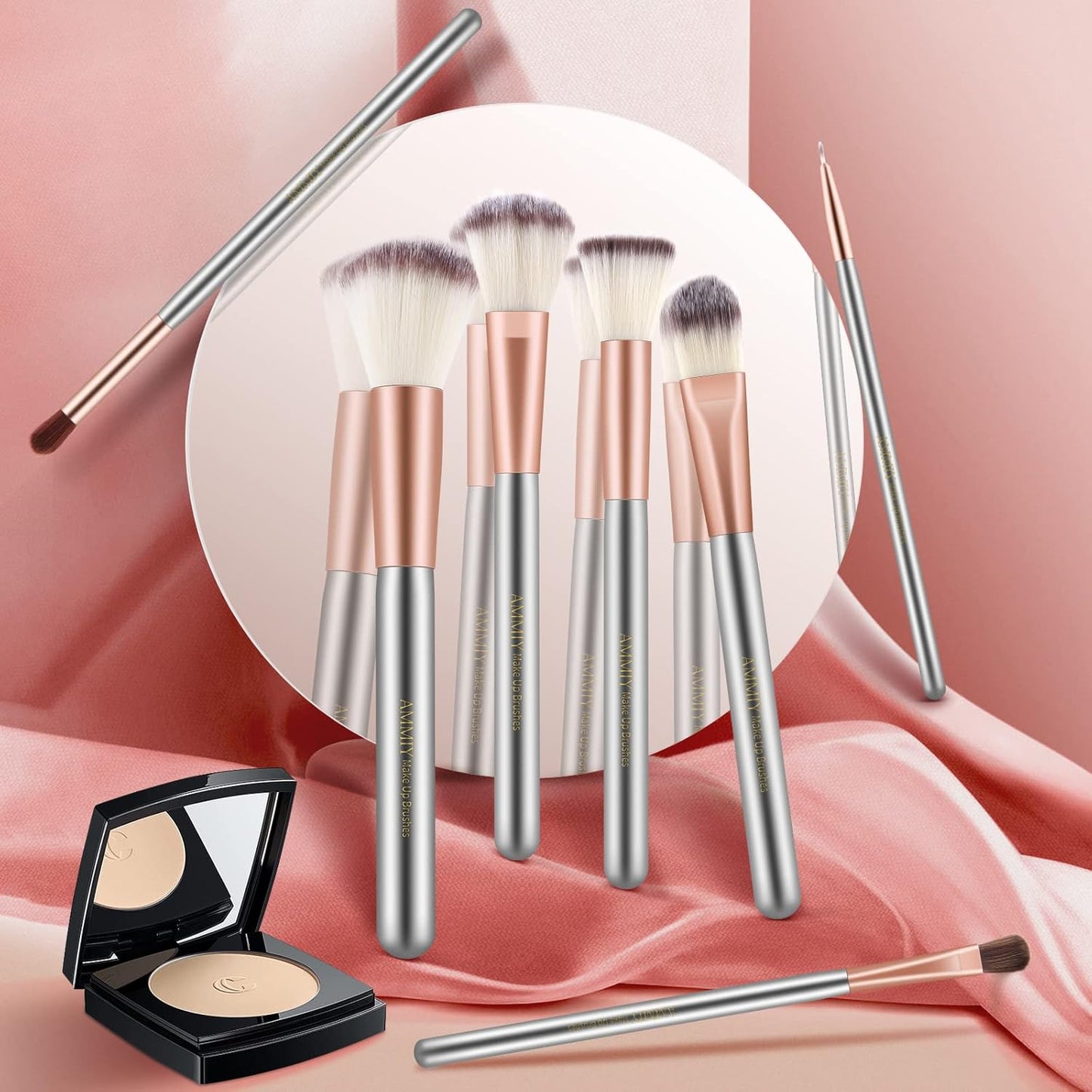 Makeup Brushes  Makeup Brushes Sets Professional 18 Pcs Make up Brushes Premium Synthetic Foundation Brushes Blending Face Powder Blush Eyeshadow Eyeliner Make up Brush Kit with PU Leather Bag