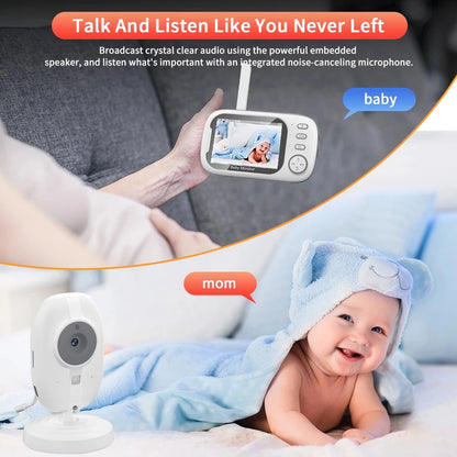 Cdycam New 3.5 Inch Wireless Video Baby Monitor Night Vision Temperature Monitoring 2 Way Audio Talk Baby Nanny Security Camera