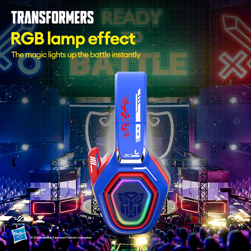 Transformers TF-G01 Gaming Headphones Bluetooth 5.3 Wired Headset Low Latency RGB Headphones with Mic Sport Earphones 500Mah