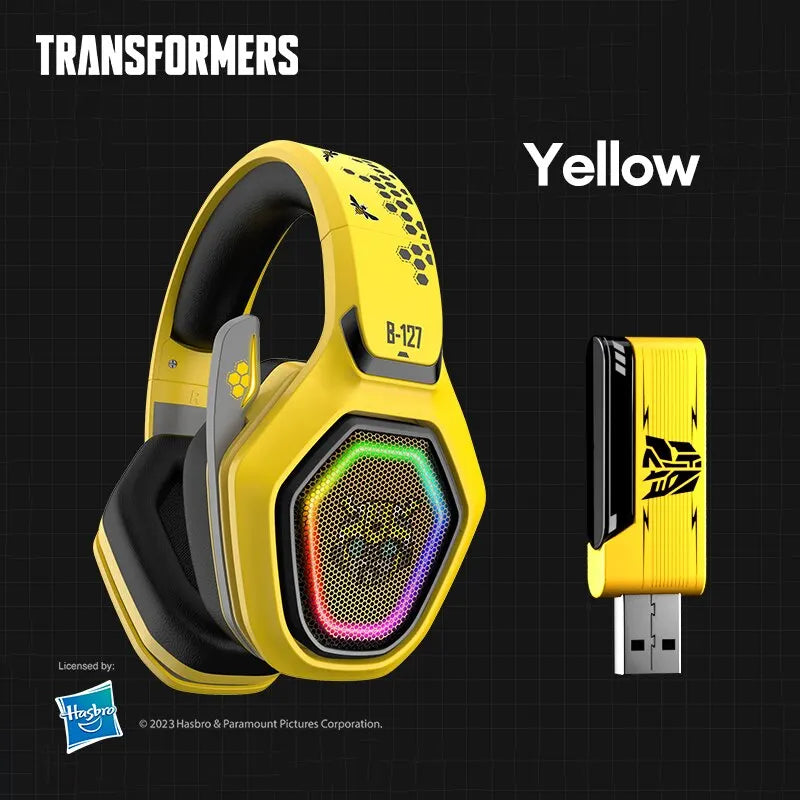 Transformers TF-G01 Gaming Headphones Bluetooth 5.3 Wired Headset Low Latency RGB Headphones with Mic Sport Earphones 500Mah