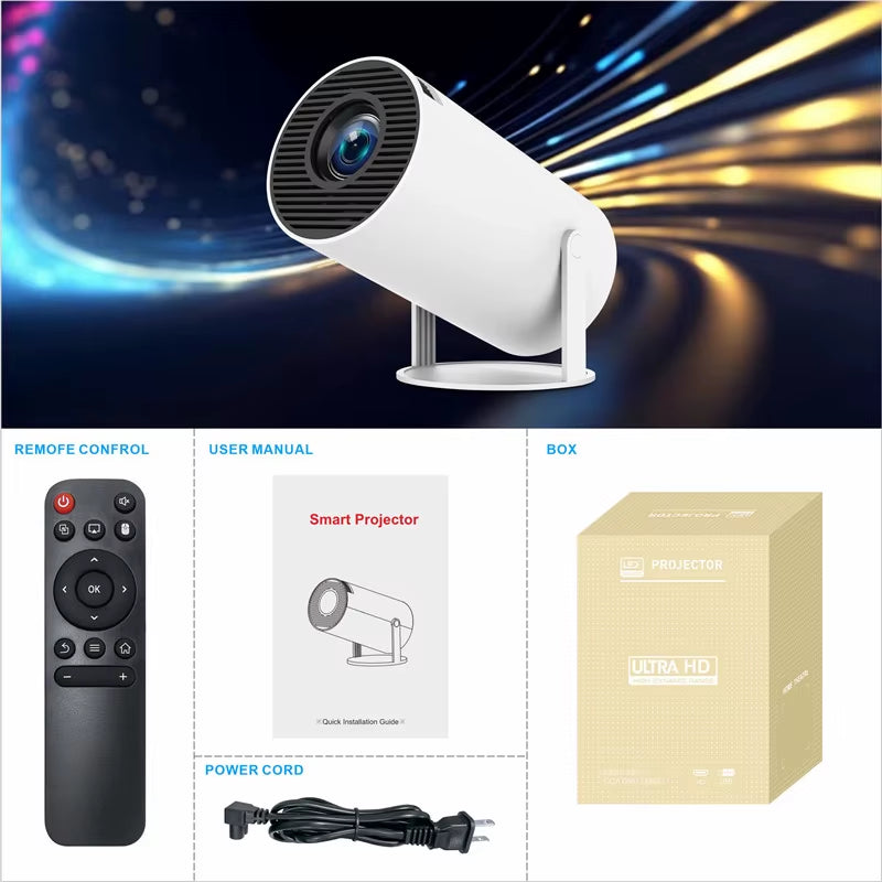 DITONG Hy300 PRO Projector 4K Android 1080P 1280*720P Full HD Home Theater Video Mini Led Projector for Movies Upgraded Version