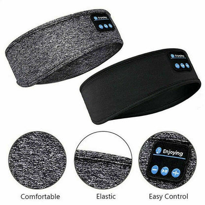 Wireless Bluetooth Headband Sleeping Eye Mask Headphones Headset Music Sports